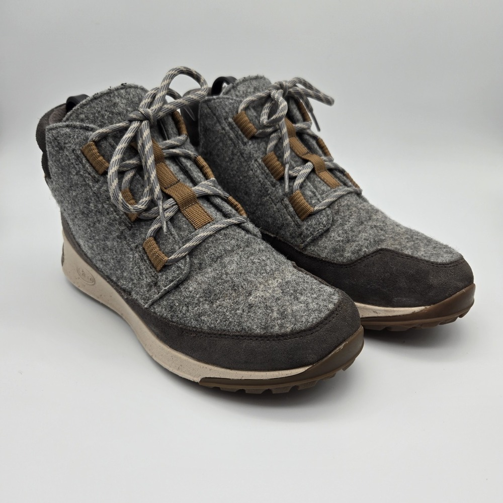 Chaco Womens Borealis Ledge‎ Waterproof Boots Gray Wool Blend Size 8.5 Gorpcore
